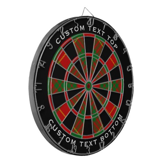 Clan Cameron Tartan Dartbord (Voorkant Links)