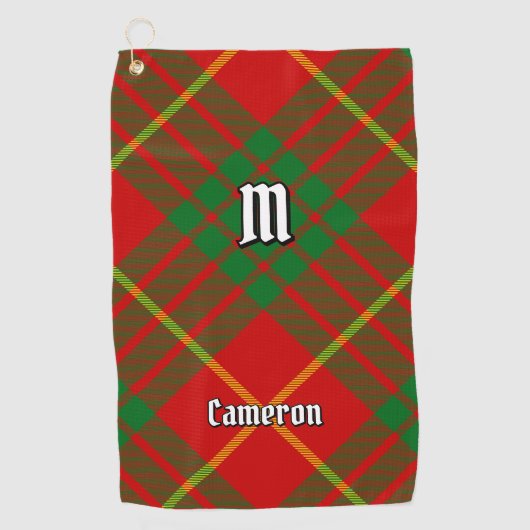 Clan Cameron Tartan Golfhanddoek (Voorkant)