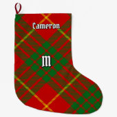 Clan Cameron Tartan Grote Kerstsok (Voorkant)