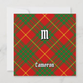 Clan Cameron Tartan Kaart (Voorkant)