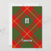 Clan Cameron Tartan Kaart (Voorkant)