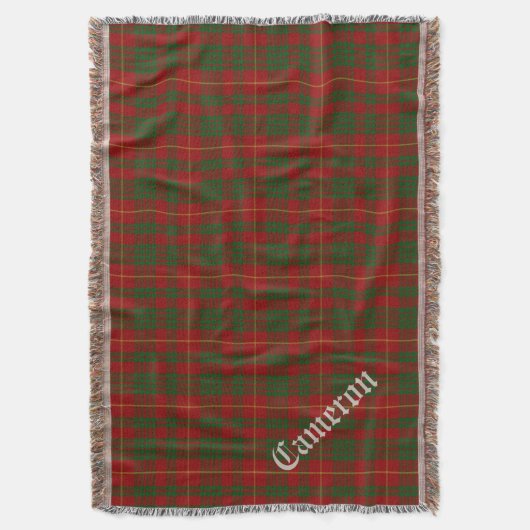 Clan Cameron Tartan Pset Custom Throw Blanket Deken (Voorkant Verticaal)