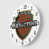Clan Cameron Tartan Scottish Dream Clock Grote Klok (Hoek)