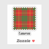Clan Cameron Tartan Sticker (Vel)