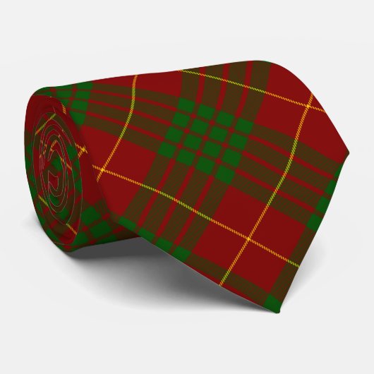 Clan Cameron Tartan Stropdas (Opgerold)
