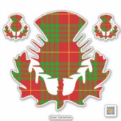 Clan Cameron Tartan Thistle Sticker (Voorkant)