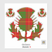 Clan Cameron Tartan Thistle Sticker (Vel)