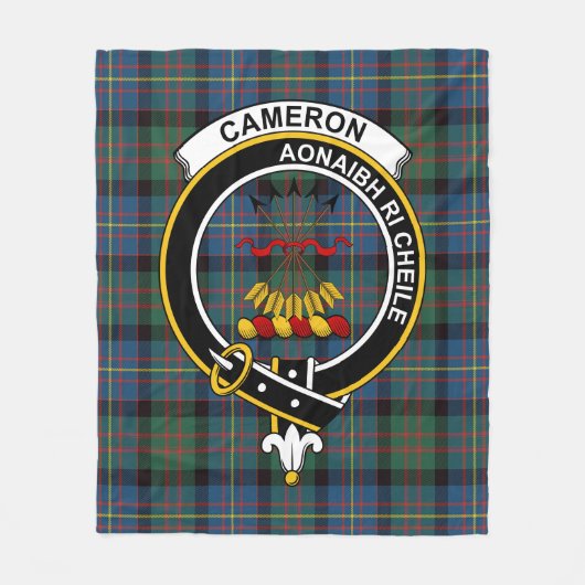 Clan Cameron van Erracht Ancient Tartan Pset Fleece Deken (Voorkant)