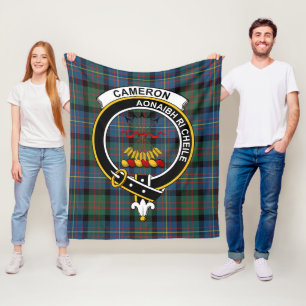Clan Cameron van Erracht Oud Schotse Plaid Tartan Fleece Deken
