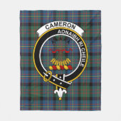 Clan Cameron van Erracht Oud Schotse Plaid Tartan Fleece Deken (Voorkant)