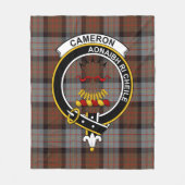 Clan Cameron van Erracht Weathered Tartan Pset Fleece Deken (Voorkant)