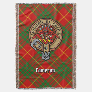 Clan Cameron Wapen over Tartan Deken
