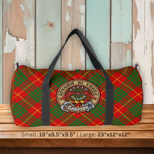 Clan Cameron Wapen over Tartan Plunjezak