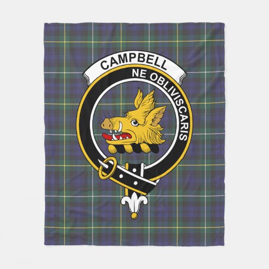 Clan Campbell Argyll Modern Tartan Fleece Deken (Voorkant)