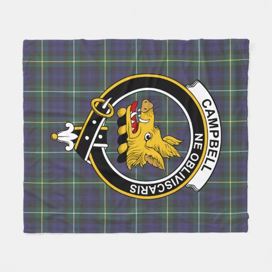 Clan Campbell Argyll Modern Tartan Fleece Deken (Voorkant (Horizontaal))