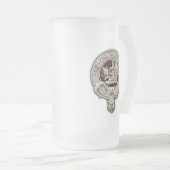 Clan Campbell Crest & Armaddie Tartan Matglas Bierpul (Voorkant rechts)