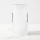 Clan Campbell Crest & Armaddie Tartan Matglas Bierpul (Center)