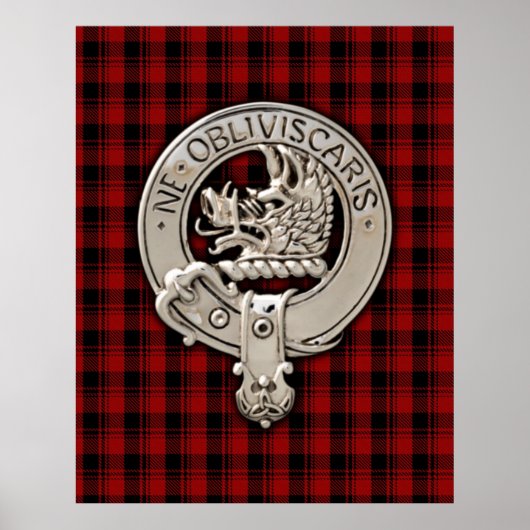 Clan Campbell Crest & Armaddie Tartan Poster (Voorkant)