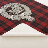Clan Campbell Crest & Armaddie Tartan Sherpa Deken (3/4)