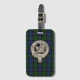 Clan Campbell Crest & Breadalbane Tartan Bagagelabel