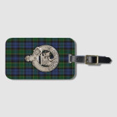 Clan Campbell Crest & Breadalbane Tartan Bagagelabel (Voorkant (horizontaal))