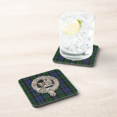 Clan Campbell Crest & Breadalbane Tartan Bier Onderzetter (Rechterzijde)