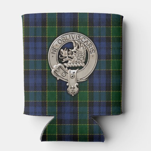 Clan Campbell Crest & Breadalbane Tartan Blikjeskoeler (Achterkant)
