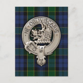 Clan Campbell Crest & Breadalbane Tartan Briefkaart (Voorkant)