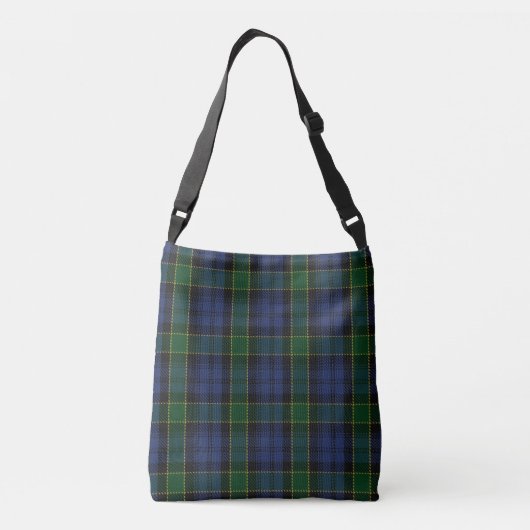 Clan Campbell Crest & Breadalbane Tartan Crossbody Tas (Achterkant)