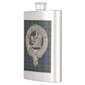 Clan Campbell Crest & Breadalbane Tartan Flacon (Links)