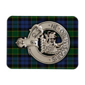 Clan Campbell Crest & Breadalbane Tartan Magneet (Horizontaal)