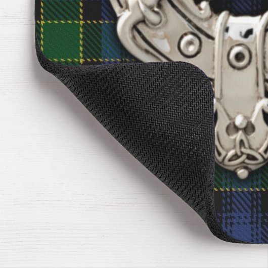 Clan Campbell Crest & Breadalbane Tartan Muismat (Hoek)
