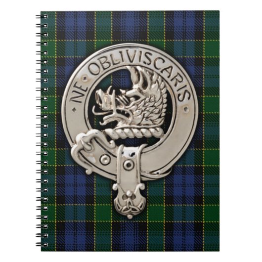 Clan Campbell Crest & Breadalbane Tartan Notitieboek (Voorkant)