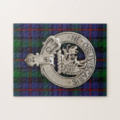 Clan Campbell Crest & Cawdor Tartan Legpuzzel (Horizontaal)