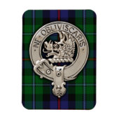 Clan Campbell Crest & Cawdor Tartan Magneet (Verticaal)