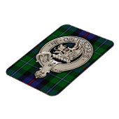 Clan Campbell Crest & Cawdor Tartan Magneet (Linkerzijde)