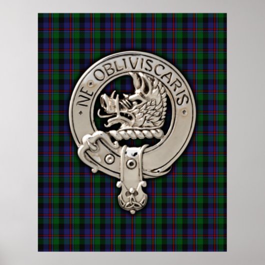 Clan Campbell Crest & Cawdor Tartan Poster (Voorkant)