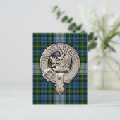 Clan Campbell Crest & Dress Tartan Briefkaart (Staand voorkant)
