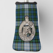 Clan Campbell Crest & Dress Tartan Golfheadcover (Draai 90)