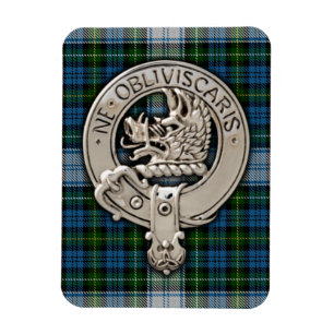 Clan Campbell Crest & Dress Tartan Magneet