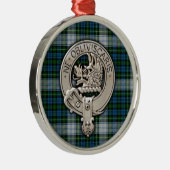 Clan Campbell Crest & Dress Tartan Metalen Ornament (Rechts)