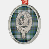 Clan Campbell Crest & Dress Tartan Metalen Ornament (Links)