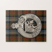 Clan Campbell Crest & Hunting Tartan Legpuzzel (Horizontaal)