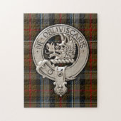 Clan Campbell Crest & Hunting Tartan Legpuzzel (Verticaal)