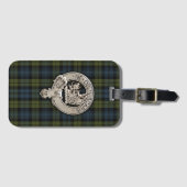 Clan Campbell Crest & Tartan Bagagelabel (Voorkant (horizontaal))