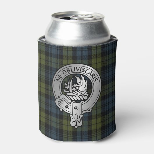 Clan Campbell Crest & Tartan Blikjeskoeler (Blikje Voorkant)