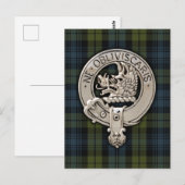 Clan Campbell Crest & Tartan Briefkaart (Voorkant / Achterkant)