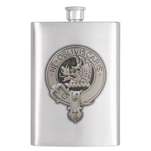 Clan Campbell Crest & Tartan Flacon (Voorkant)