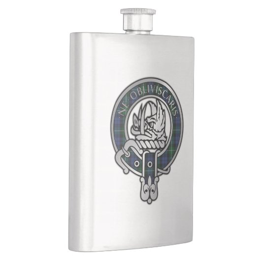 Clan Campbell Crest & Tartan Flacon (Rechts)