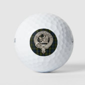 Clan Campbell Crest & Tartan Golfballen (Voorkant)